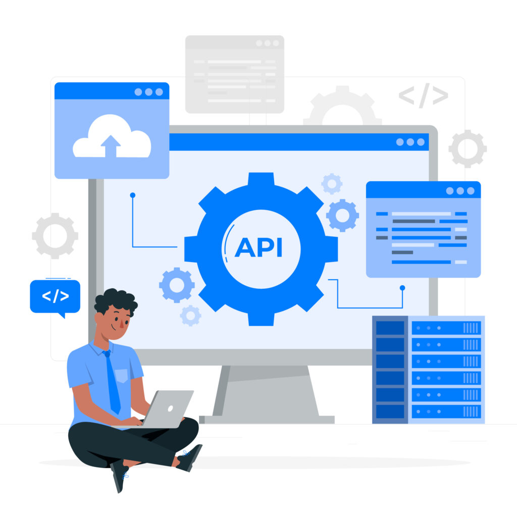 Developer working with API and Python libraries to build machine learning models using Keras framework