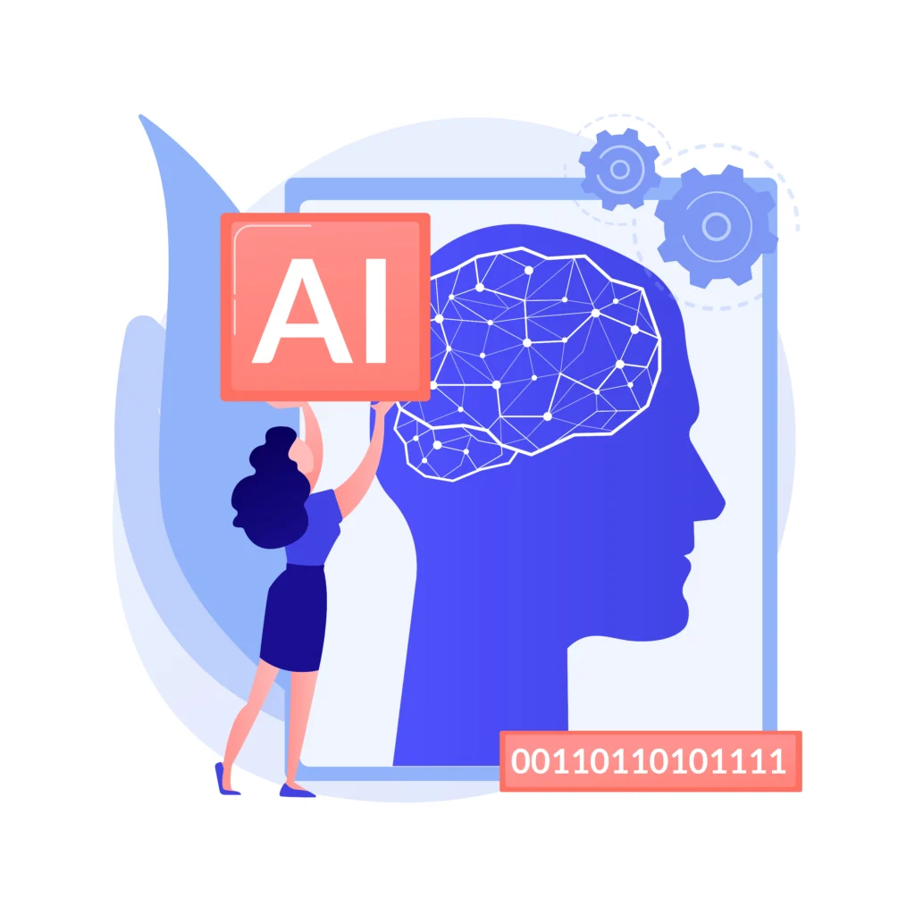 Illustration of AI and neural networks powered by Python libraries for artificial intelligence applications